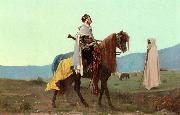 Gustave Boulanger An Arab Horseman oil painting on canvas